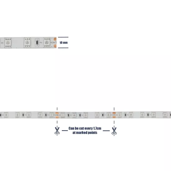 LUMAR 70326 Ταινία LED 14.4W/m 936lm/m 120° DC 24V Αδιάβροχη IP65 60 x SMD5050 Chip/m Μπλε Dimmable - Sanan SMD Chip - Μ500 x Π1 x Υ0.2cm - Ρολό 5 Μέτρων - 5 Χρόνια Εγγύηση