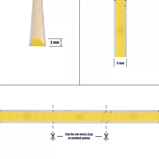 BEE 70355 Ταινία LED 9W/m 990lm/m 120° DC 24V IP20 384 x COB Chip/m Ψυχρό Λευκό 6000K Dimmable - Sanan COB Chip - Μ500 x Π0.5 x Υ0.2cm - Ρολό 5 Μέτρων - 5 Χρόνια Εγγύηση