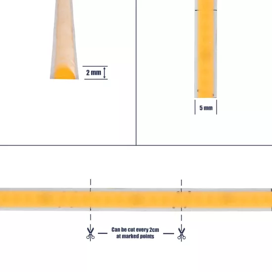BEE 70357 Ταινία LED 9W/m 810lm/m 120° DC 24V IP20 384 x COB Chip/m Θερμό Λευκό 2700K Dimmable - Sanan COB Chip - Μ500 x Π0.5 x Υ0.2cm - Ρολό 5 Μέτρων - 5 Χρόνια Εγγύηση