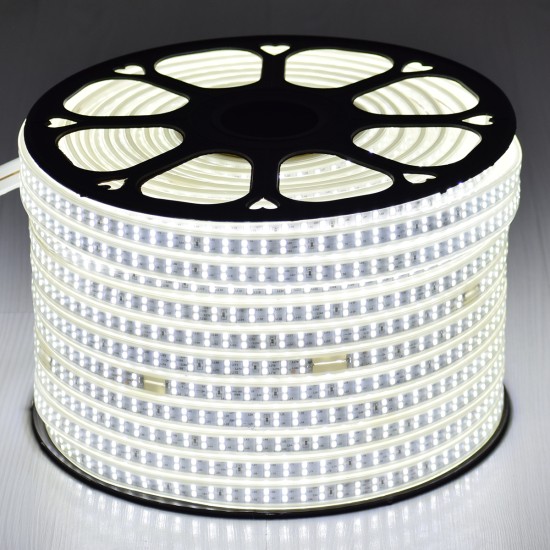 70510 Wide Ταινία Διπλής Σειράς Epistar LED SMD 2835 1m 24W/m 180LED/m 3360lm/m 120° DC 230V Αδιάβροχη IP68 Ψυχρό Λευκό 6000K Dimmable