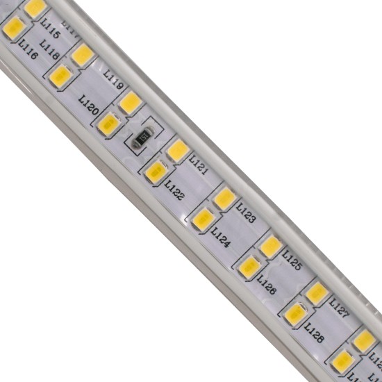 70512 Wide Ταινία Διπλής Σειράς Epistar LED SMD 2835 1m 24W/m 180LED/m 3216lm/m 120° DC 230V Αδιάβροχη IP68 Θερμό Λευκό 3000K Dimmable