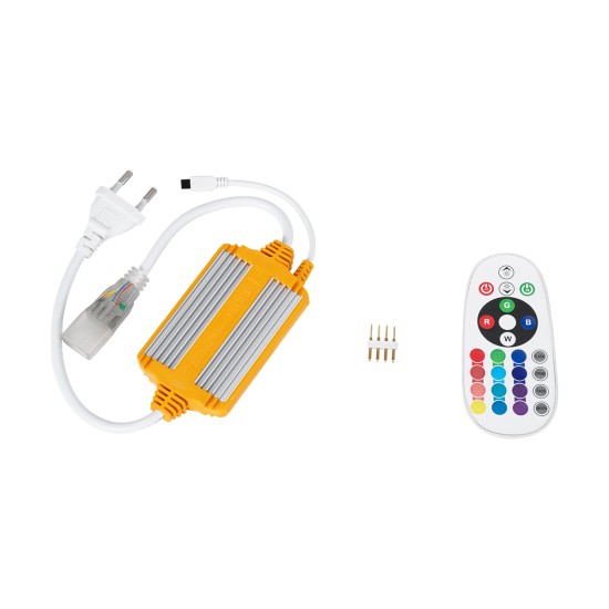 70541 RGB Controller με Ασύρματο Χειριστήριο IR - Μεταλλάκτης Τροφοδοσίας AC/DC 230V IP68 Wide Ταινίας Διπλής Σειράς LED RGB 4 Pin Max 1500W - Έως 100 Μέτρα 70541 RGB Controller με Ασύρματο Χειριστήριο IR - Μεταλλάκτης Τροφοδοσίας AC/DC 230V IP68 Wide Ταινίας Διπλής Σειράς LED RGB 4 Pin Max 1500W - Έως 100 Μέτρα