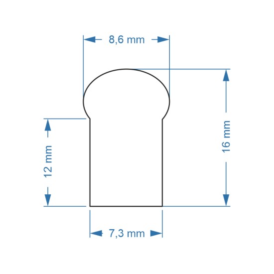 70560 OVALE 120° Degree Neon Flex Epistar LED SMD 2835 1m 12W/m 120LED/m 1320lm/m 120° DC 24V Αδιάβροχη IP68 Ψυχρό Λευκό 6000K Dimmable