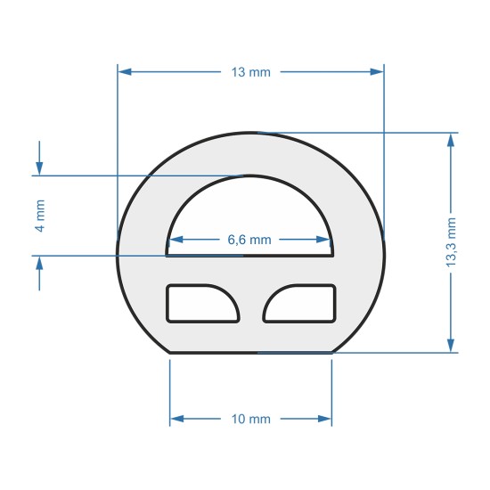 70581 TUBE 360° Degree Neon Flex Epistar LED SMD 2835 1m 12W/m 120LED/m 1284lm/m 360° DC 24V Αδιάβροχη IP68 Φυσικό Λευκό 4500K Dimmable