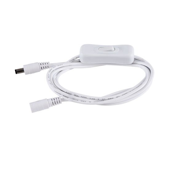 70681 Καλώδιο Διακόπτης ON/OFF DC 12-24V 180cm από Jack Male 2.1x5.5mm σε Female 2.1x5.5mm Λευκό L185 x W1.9 x H1.5cm 70681 Καλώδιο Διακόπτης ON/OFF DC 12-24V 180cm από Jack Male 2.1x5.5mm σε Female 2.1x5.5mm Λευκό L185 x W1.9 x H1.5cm