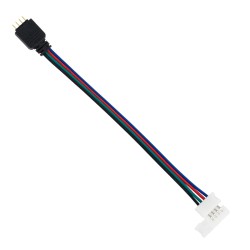 STRIPART 70691 Ενωτικός Ταχυσύνδεσμος για Πολύχρωμη RGB Ταινία LED 4Pin 10mm σε 4Pin Αρσενικό Σύνδεσμο IP20 - Μ17 x Π1.5 x Υ0.4cm
