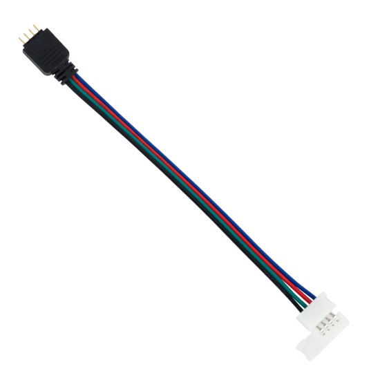 70691 Ταχυσύνδεσμος Τροφοδοσίας IP20 - Strip To Power Connector 4 PIN Male για Ένωση 1 x RGB Ταινία LED Πλάτους 10mm