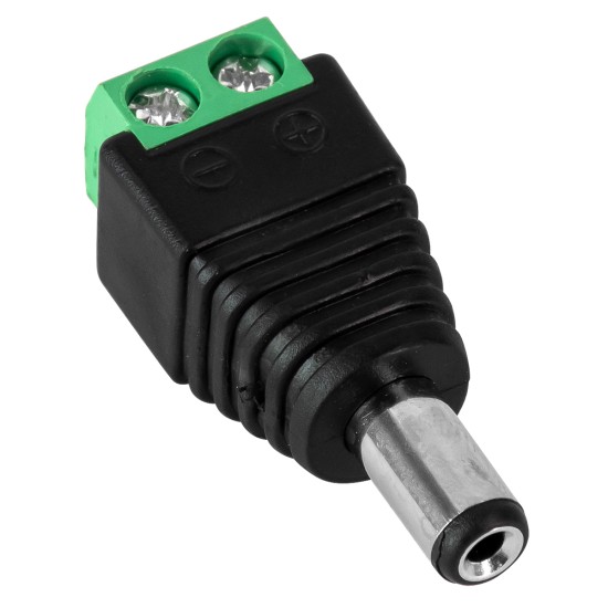 70702 Βύσμα Τροφοδοσίας DC Αρσενικό - Male Jack Connector σε Κλέμα 5.5 x 2.1mm