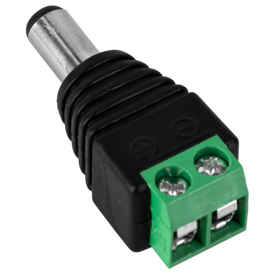 70702 Βύσμα Τροφοδοσίας DC Αρσενικό - Male Jack Connector σε Κλέμα 5.5 x 2.1mm