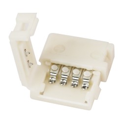 STRIPCON 70712 Ταχυσύνδεσμος για Ταινία LED RGB 10mm σε 10mm IP20 - Λευκό - Μ1.6 x Π1.5 x Υ0.5cm