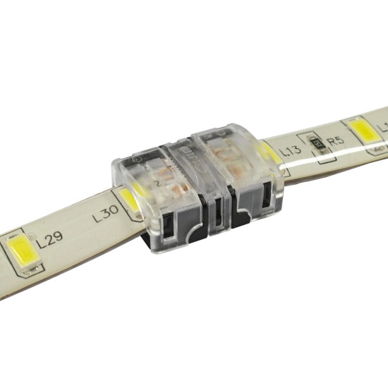 70719 Αδιάβροχος Ταχυσύνδεσμος Ένωσης IP65 - Strip To Strip Connector για Ένωση 2 x Μονόχρωμες Αδιάβροχες Ταινίες LED Πλάτους 10mm