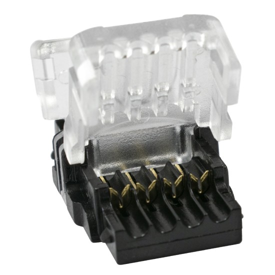 STRIPART 70724 Ενωτικός Ταχυσύνδεσμος για Πολύχρωμη RGB Ταινία LED 4Pin 10mm σε Καλώδιο Τροφοδοσίας 4Pin Αδιάβροχο IP65 - Μ1.5 x Π2.4 x Υ0.8cm