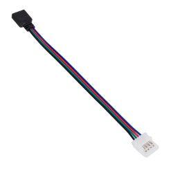STRIPART 70741 Ενωτικός Ταχυσύνδεσμος για Πολύχρωμη RGB Ταινία LED 4Pin 10mm σε 4Pin Θηλυκό Σύνδεσμο IP20 - Μ17 x Π1.5 x Υ0.4cm