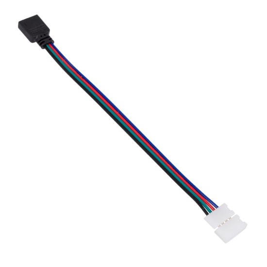 70741 Ταχυσύνδεσμος Τροφοδοσίας IP20 - Strip To Power Connector 4 PIN για Ένωση 1 x RGB Ταινία LED Πλάτους 10mm