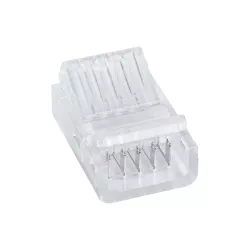 70757 Ενωτικός Σύνδεσμος για Πολύχρωμη Ταινία LED RGBW 12mm 6 PIN σε Πολύχρωμη Ταινία LED RGBW 12mm 5 PIN Μ2.5 x Π1.5 x Υ1cm Διάφανο