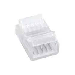 70757 Ενωτικός Σύνδεσμος για Πολύχρωμη Ταινία LED RGBW 12mm 6 PIN σε Πολύχρωμη Ταινία LED RGBW 12mm 5 PIN Μ2.5 x Π1.5 x Υ1cm Διάφανο