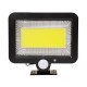 71460 Αυτόνομος Ηλιακός Προβολέας LED 100 COB 20W 1200lm με Ενσωματωμένη Μπαταρία 2400mAh - Φωτοβολταϊκό Πάνελ με Αισθητήρα Ημέρας-Νύχτας - PIR Αισθητήρα Κίνησης Αδιάβροχο IP65 Ψυχρό Λευκό 6000K