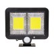 71461 Αυτόνομος Ηλιακός Προβολέας LED 108 2 x COB 25W 1400lm με Ενσωματωμένη Μπαταρία 2400mAh - Φωτοβολταϊκό Πάνελ με Αισθητήρα Ημέρας-Νύχτας - PIR Αισθητήρα Κίνησης Αδιάβροχο IP65 Ψυχρό Λευκό 6000K