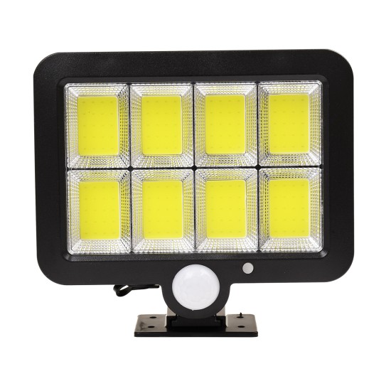 71464 Αυτόνομος Ηλιακός Προβολέας LED 160 8 x COB 40W 2000lm με Ενσωματωμένη Μπαταρία 2400mAh - Φωτοβολταϊκό Πάνελ με Αισθητήρα Ημέρας-Νύχτας - PIR Αισθητήρα Κίνησης Αδιάβροχο IP65 Ψυχρό Λευκό 6000K