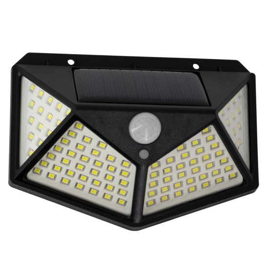 71499 Αυτόνομο Ηλιακό Φωτιστικό LED SMD 10W 1000lm με Ενσωματωμένη Μπαταρία 1200mAh - Φωτοβολταϊκό Πάνελ με Αισθητήρα Ημέρας-Νύχτας και PIR Αισθητήρα Κίνησης Αδιάβροχο IP65 Ψυχρό Λευκό 6000K