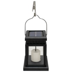 LANTERNIA 71506 Διακοσμητικό Φαναράκι LED 1W 50lm 180° DC 5V με Φωτοβολταϊκό Panel 5V 0.1W & Επαναφορτιζόμενη Μπαταρία Li-ion 3.2V 120mAh Αδιάβροχο IP65 Ultra Θερμό Λευκό 1600K - Μ9 x Π9 x Υ12.5cm - 1 Χρόνο Εγγύηση