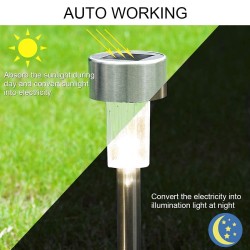 SOLARDECOR 71521 Διακοσμητικό Φωτιστικό Κήπου LED 1W 40lm 180° DC 5V με Φωτοβολταϊκό Panel 5V 0.1W & Επαναφορτιζόμενη Μπαταρία Li-ion 3.2V 600mAh Αδιάβροχο IP65 Θερμό Λευκό 2700K - Μ4.7 x Π4.7 x Υ29.5cm - 2 Χρόνια Εγγύηση