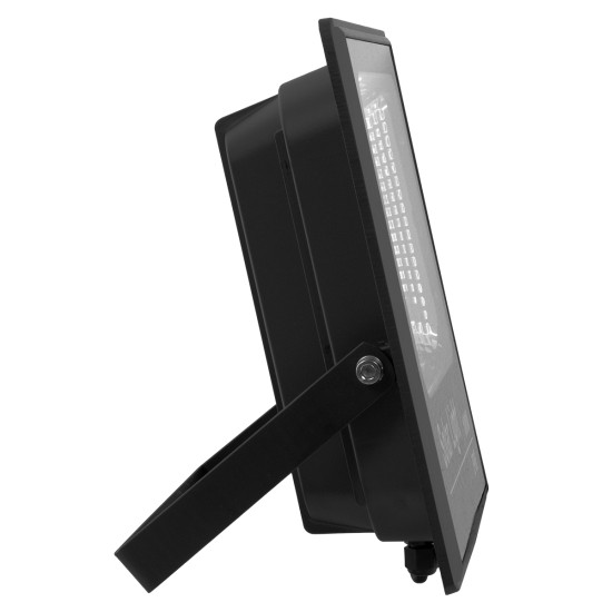 HERMES 71557 Προβολέας με IR Ασύρματο Χειριστήριο LED 100W 5000lm 120° DC 5V με Φωτοβολταϊκό Panel 5V 20W & Επαναφορτιζόμενη Μπαταρία Li-ion 3.2V 15000mAh Αδιάβροχο IP66 Ψυχρό Λευκό 6000K Dimmable - Sanan SMD Chip - Μαύρο - Μ31.5 x Π26.2 x Υ7.5cm - 2 