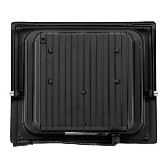 HERMES 71557 Προβολέας με IR Ασύρματο Χειριστήριο LED 100W 5000lm 120° DC 5V με Φωτοβολταϊκό Panel 5V 20W & Επαναφορτιζόμενη Μπαταρία Li-ion 3.2V 15000mAh Αδιάβροχο IP66 Ψυχρό Λευκό 6000K Dimmable - Sanan SMD Chip - Μαύρο - Μ31.5 x Π26.2 x Υ7.5cm - 2 