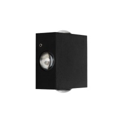 HIKARI 60686 Μοντέρνο Φωτιστικό Τοίχου - Απλίκα LED 8W 1000lm 30° AC 220-240V Αδιάβροχο IP65 Θερμό Λευκό 2700K - CREE XPE Chip & TÜV SÜD Driver - Μαύρο Ματ - Μ9 x Π4 x Υ9cm - 5 Χρόνια Εγγύηση