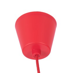 CABLITO 61551 Μοντέρνο Κρεμαστό Φωτιστικό Οροφής με Ντουί 1 x E27 AC 220-240V IP20 - Κόκκινο - Μ4 x Π4 x Υ110cm