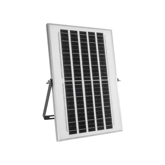 LUMOVOX 73067 Προβολέας LED 100W 5000lm 120° DC 5V με Φωτοβολταϊκό Panel 5V 8W & Επαναφορτιζόμενη Μπαταρία Li-ion 3.2V 5000mAh Αδιάβροχο IP67 Ψυχρό Λευκό 6000K - 120 x SMD2835 Sanan Chip - Γκρι Ανθρακί - Μ25 x Π5.5 x Υ17.5cm - 2 Χρόνια Εγγύηση