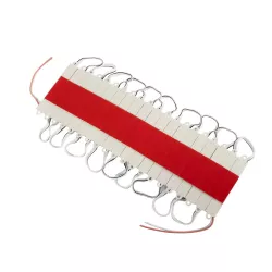  MODULARI 73703 Module LED 0.8W 64lm 120° DC 12V Αδιάβροχο IP65 3 x SMD5050 Chip Κόκκινο Dimmable - Μ8.6 x Π1.2 x Υ0.5cm - Πακέτο 20 Τεμαχίων - 3 Χρόνια Εγγύηση