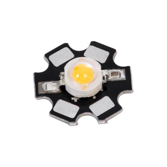 73745 High Power Star LED - Υψηλής Ισχύος Star LED 5W DC 3.2V Θερμό Λευκό 2700K Φ2 x Υ0.6cm - 2 Χρόνια Εγγύηση