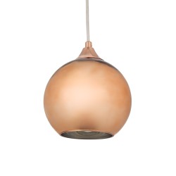 CANDELA 01309 Μοντέρνο Κρεμαστό Φωτιστικό Οροφής με Ντουί 1 x E27 AC 220-240V IP20 - Χάλκινο - Μ15 x Π15 x Υ13cm