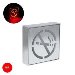 SENSATI 75652 Φωτιστικό Τοίχου Ένδειξης NO SMOKING LED 1W AC 220-240V IP20 - Σώμα Αλουμινίου - Μ11 x Π11 x Υ3cm - Κόκκινο