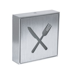 SENSATI 75660 Φωτιστικό Τοίχου Ένδειξης RESTAURANT FORK & KNIFE LED 1W AC 220-240V IP20 - Σώμα Αλουμινίου - Μ11 x Π11 x Υ3cm - Πορτοκαλί