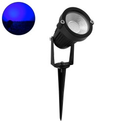 TREECOBO 75587 Φωτιστικό Σποτ για Φυτά - Δέντρα με Βάση Κήπου / Καρφωτό LED 10W 800lm 35° DC 12-24V Αδιάβροχο IP67 Μπλε Dimmable - Bridgelux COB Chip - Μαύρο - Μ6 x Π6 x Υ12.5cm - 2 Χρόνια Εγγύηση