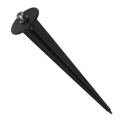  GARDENBASE 75593 Καρφωτή Βάση για Φωτιστικά & Προβολάκια Κήπου - Μαύρο - Μ2.4 x Π2.4 x Υ16cm