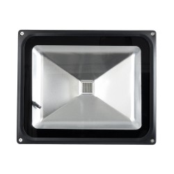 RGBFLOOD 75602 Προβολέας με IR Ασύρματο Χειριστήριο LED 50W 3250lm 120° AC 220-240V Αδιάβροχο IP66 Πολύχρωμο RGB Dimmable - Μαύρο Ματ - Μ28.5 x Π23.5 x Υ10cm - 2 Χρόνια Εγγύηση