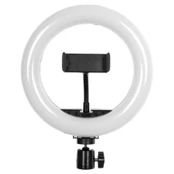 75800 Professional Digital Ring Light Φ20cm LED SMD 20W 2000lm 180° DC 5V με Καλώδιο Τροφοδοσίας USB - Ενσωματωμένο Χειριστήριο Εναλλαγής Χρωμάτων & 1 Βάση Τηλεφώνου - Πολύχρωμο RGBW+WW Dimmable