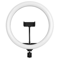 75802 Professional Digital Ring Light Φ30cm LED SMD 40W 4000lm 180° DC 5V με Καλώδιο Τροφοδοσίας USB - Ενσωματωμένο Χειριστήριο Εναλλαγής Χρωμάτων & 1 Βάση Τηλεφώνου - Πολύχρωμο RGBW+WW Dimmable