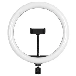 75802 Professional Digital Ring Light Φ30cm LED SMD 40W 4000lm 180° DC 5V με Καλώδιο Τροφοδοσίας USB - Ενσωματωμένο Χειριστήριο Εναλλαγής Χρωμάτων & 1 Βάση Τηλεφώνου - Πολύχρωμο RGBW+WW Dimmable