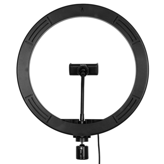 75802 Professional Digital Ring Light Φ30cm LED SMD 40W 4000lm 180° DC 5V με Καλώδιο Τροφοδοσίας USB - Ενσωματωμένο Χειριστήριο Εναλλαγής Χρωμάτων & 1 Βάση Τηλεφώνου - Πολύχρωμο RGBW+WW Dimmable