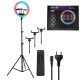 75804 Professional Digital Ring Light Φ36cm LED SMD 50W 5000lm 180° AC 230V με Καλώδιο Τροφοδοσίας Πρίζας - Ασύρματο Χειριστήριο RF 2.4Ghz Εναλλαγής Χρωμάτων & 3 Βάσεις Τηλεφώνου - Πολύχρωμο RGBW+WW Dimmable 75804 Professional Digital Ring Light Φ36cm LED SMD 50W 5000lm 180° AC 230V με Καλώδιο Τροφοδοσίας Πρίζας - Ασύρματο Χειριστήριο RF 2.4Ghz Εναλλαγής Χρωμάτων & 3 Βάσεις Τηλεφώνου - Πολύχρωμο RGBW+WW Dimmable