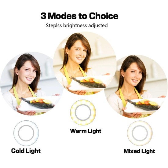 75809 Professional Digital Ring Light Φ9cm LED SMD 10W 1000lm 180° DC 5V με Καλώδιο Τροφοδοσίας USB - Ενσωματωμένο Χειριστήριο Εναλλαγής Χρωμάτων & 1 Βάση Τηλεφώνου - CCT Θερμό Λευκό 3000K - Φυσικό Λευκό 4500K - Ψυχρό Λευκό 6000K Dimmable Μαύρο 75809 Professional Digital Ring Light Φ9cm LED SMD 10W 1000lm 180° DC 5V με Καλώδιο Τροφοδοσίας USB - Ενσωματωμένο Χειριστήριο Εναλλαγής Χρωμάτων & 1 Βάση Τηλεφώνου - CCT Θερμό Λευκό 3000K - Φυσικό Λευκό 4500K - Ψυχρό Λευκό 6000K Dimmable Μαύρο