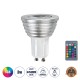 76065 Σποτ LED GU10 MR16 3W 200lm 90° AC 220-240V IP20 Φ5 x Υ8.5cm - Εναλλαγή Φωτισμού μέσω Τηλεχειριστηρίου RGB - Dimmable - 2 Χρόνια Εγγύηση