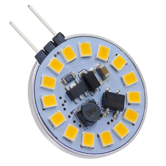 76106 Λάμπα G4 LED SMD 2835 3W 300lm 120° DC 12-24V Side Pin Θερμό Λευκό 3000K Dimmable