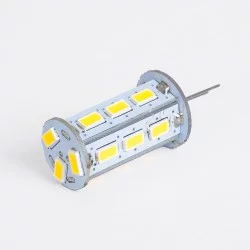 G4BACK 76133 Λάμπα G4 LED 5W 500lm 320° DC 12-24V IP20 Ψυχρό Λευκό 6000K Dimmable - Sanan SMD Chip - Back Pin - Μ1.8 x Π1.8 x Υ4.3cm - 2 Χρόνια Εγγύηση