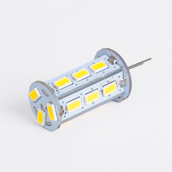 76133 Λάμπα LED G4 SMD 5630 5W 600lm 320° DC 12-24V IP20 Φ1.8 x Υ4.3cm Ψυχρό Λευκό 6000K Dimmable - 2 Χρόνια Εγγύηση