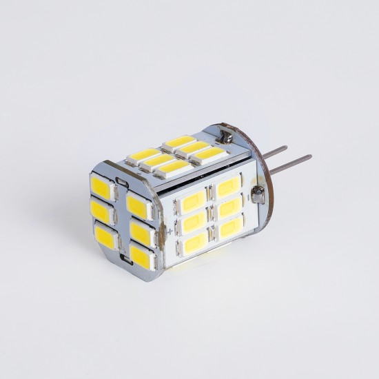 76135 Λάμπα LED G4 SMD 5630 6W 720lm 320° DC 12-24V IP20 Φ1.9 x Υ3.7cm Ψυχρό Λευκό 6000K Dimmable - 2 Χρόνια Εγγύηση